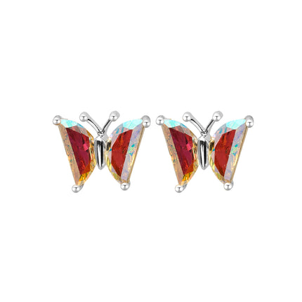 Aretes De Presión Mariposa Láser Diseño Moderno Y Elegante De Cobre