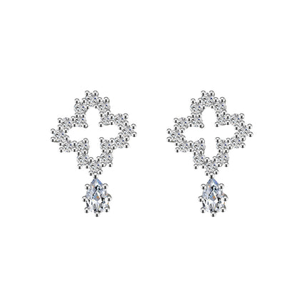 Aretes De Presión Diseño Elegante De Globo Con Zirconia De Cobre