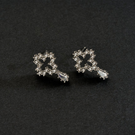 Aretes De Presión Diseño Elegante De Globo Con Zirconia De Cobre