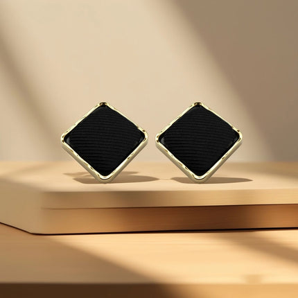 Aretes De Presión De Tela Con Diseño Vintage Y Estilo Elegante De Cobre