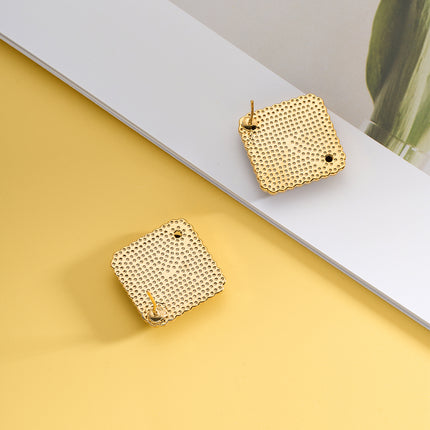Aretes De Presión De Tela Con Diseño Vintage Y Estilo Elegante De Cobre