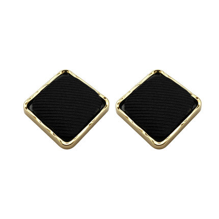 Aretes De Presión De Tela Con Diseño Vintage Y Estilo Elegante De Cobre