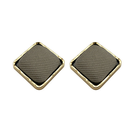 Aretes De Presión De Tela Con Diseño Vintage Y Estilo Elegante De Cobre