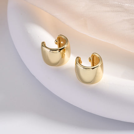 Pendientes De Clip De Cobre En Forma De U Geométricos Earcuff Estilo Punk Retro