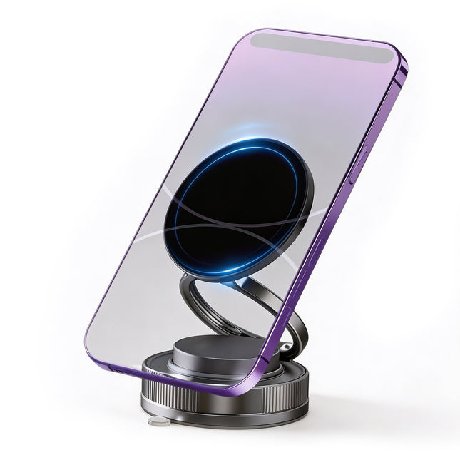 Mini Soporte Magnético al Vacío para Celular, Estable Plegable Portátil, Ángulo Ajustable, Soporte para Coche Auto Doméstico