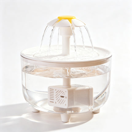 Bebedero Automático para Mascotas, Fuente de Agua USB Transparente para Gatos y Perros