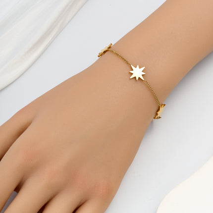 Pulsera De Cadena Con Colgante De Estrella Irregular Estilo Moda