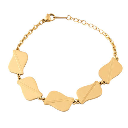 Pulsera De Diseño Minimalista Con Colgante Simétrico, Moderna Y Elegante