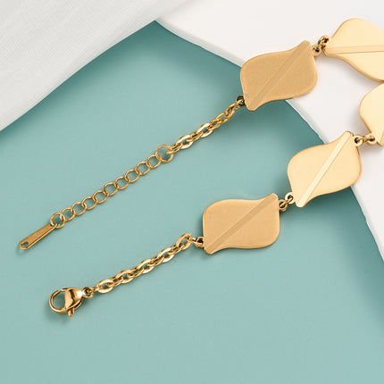 Pulsera De Diseño Minimalista Con Colgante Simétrico, Moderna Y Elegante