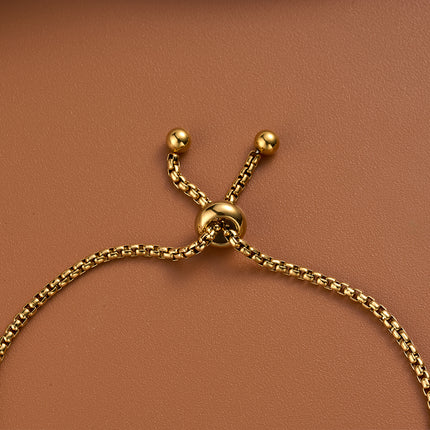 Pulsera Clásica Doble Capa Con Mariposa Dorada Ajustable, Diseño Delicado