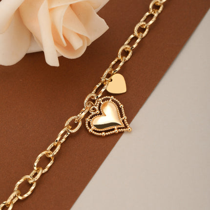 Pulsera De Cadena Con Diseño De Corazón De Estilo Industrial Moderno