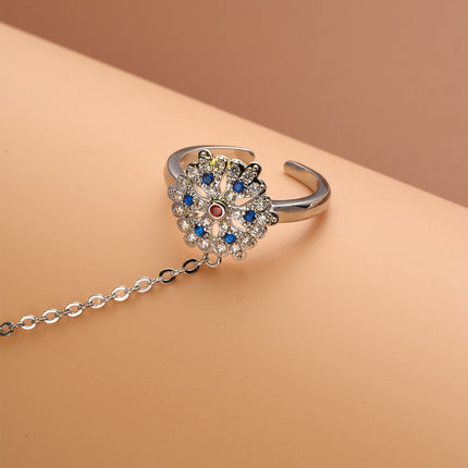 Pulsera Con Anillo De Cobre Con Diseño De Nieve Y Zirconia, Estilo Retro