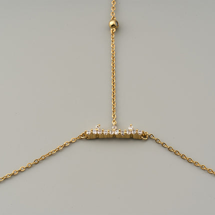 Pulsera De Cobre Con Zirconia Cadena De Dedo Integrada