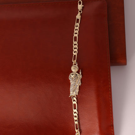 Pulsera Cobre Chapado En Oro 14k Enchapado Tridimensional Sacerdote Circón