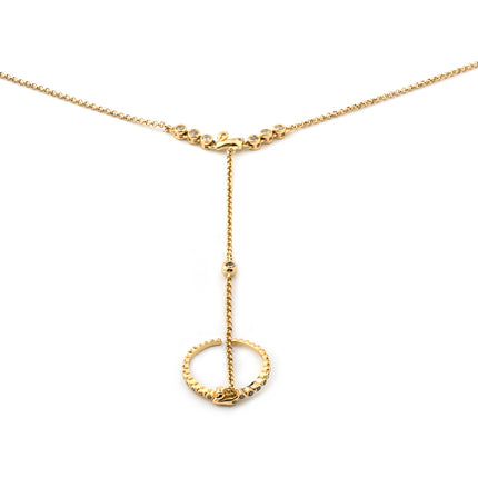 Pulsera De Cobre Con Zirconia, Cadena De Dedo Integrada Diseño Clásico