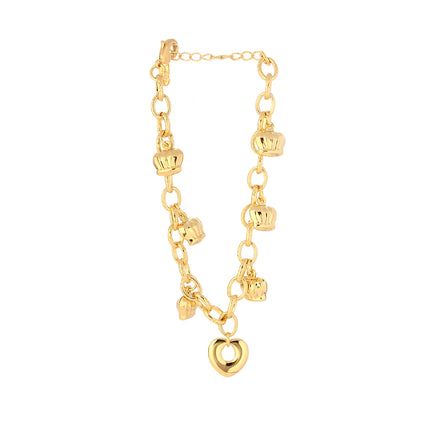 Pulsera En Cobre De 14K Ligera De Lujo Con Colgante, Estilo Elegante