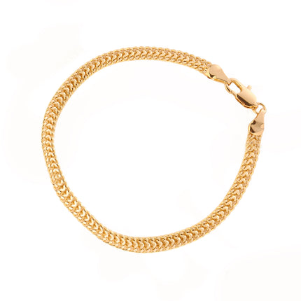 Pulsera De Cobre 14k Hip Hop De Estilo Retro Cadena De Múltiples Aros