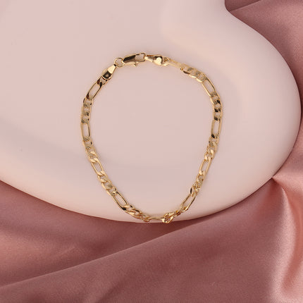 Pulsera De Cobre en Oro 14k Estilo Hip Hop Con Círculos Y Aros Largos