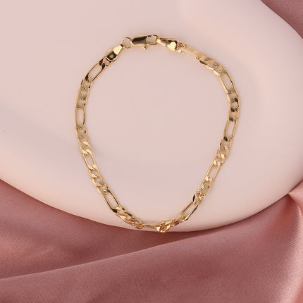 Pulsera De Cobre en Oro 14k Estilo Hip Hop Con Círculos Y Aros Largos