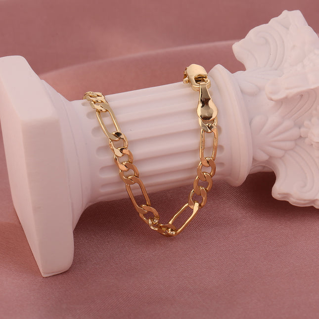 Pulsera De Cobre en Oro 14k Estilo Hip Hop Con Círculos Y Aros Largos