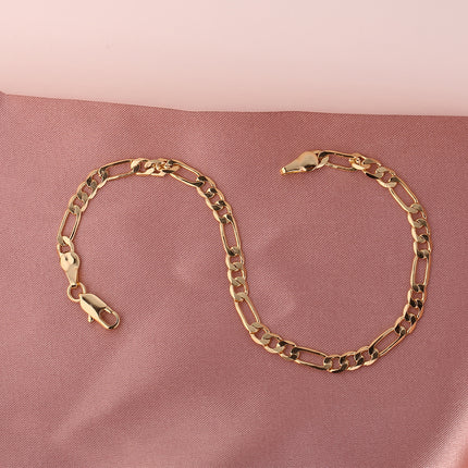 Pulsera De Cobre en Oro 14k Estilo Hip Hop Con Círculos Y Aros Largos