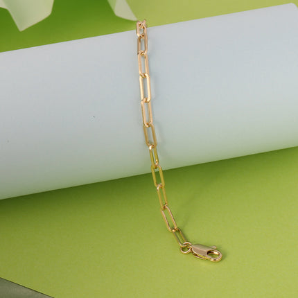 Pulsera Minimalista De Moda En Oro 14k Con Diseño Elegante De Cobre