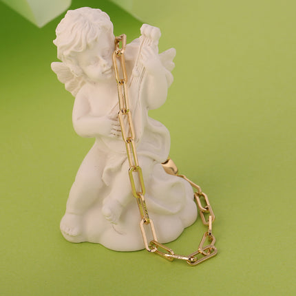 Pulsera Minimalista De Moda En Oro 14k Con Diseño Elegante De Cobre
