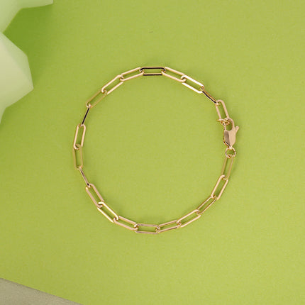 Pulsera Minimalista De Moda En Oro 14k Con Diseño Elegante De Cobre
