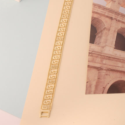 Pulsera De Cobre Con Baño En Oro 14k, Diseño Minimalista Y Elegante
