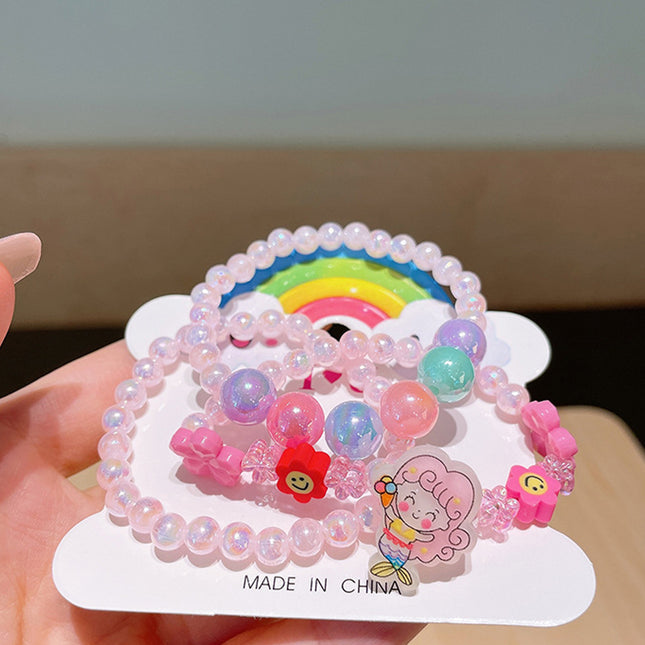 Set De Pulseras Para Niños Con Cuentas De Colores Y Diseños Variados