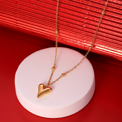Collar De Colgante Con Corazón Y Letras LOVE Grabadas, Diseño Romántico
