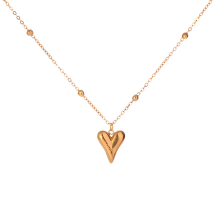 Collar De Colgante Con Corazón Y Letras LOVE Grabadas, Diseño Romántico