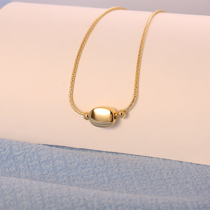 Pulsera Dorada En Cobre Y Plata S925 De Bolitas Minimalistas