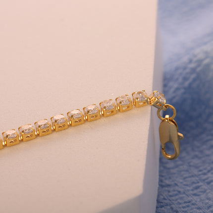 Pulsera De Cadena Con Estilo Punk Y Zirconias, Diseño Moderno