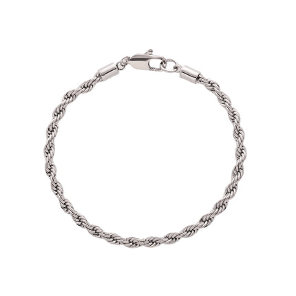 Pulsera De Cadena Trenzada Cobre Y Plata S925 Estilo Moda Para Mujer Y Hombre