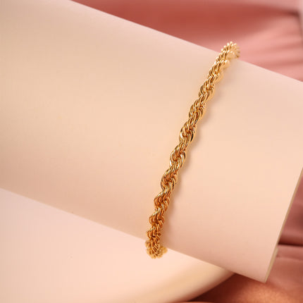 Pulsera De Cadena Trenzada Cobre Y Plata S925 Estilo Moda Para Mujer Y Hombre