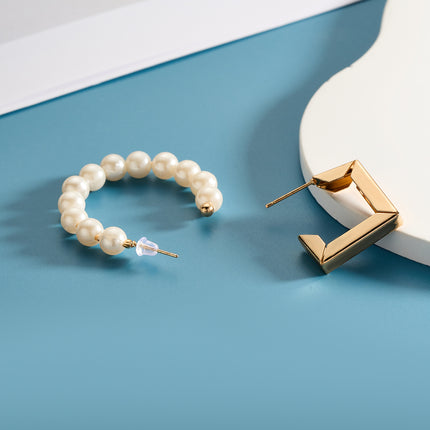 Aretes Geométricos En Forma De Círculo En Aleación Pendientes Set