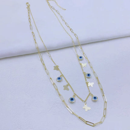 Collar De Doble Capa Personal De Ojos De Diablo Inconvencional De Moda Para Fiesta