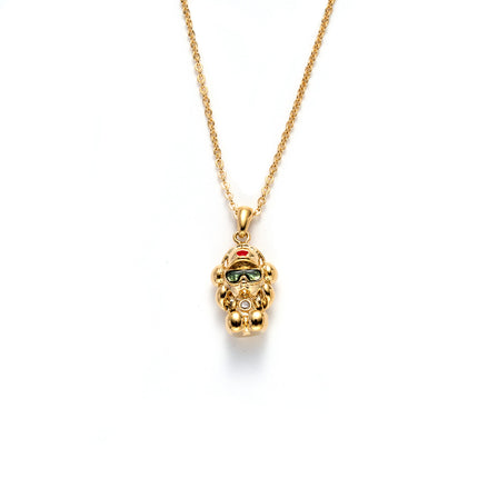 Collar Estilo Y2K Con Colgante Cobre Enchapado Oro 18K