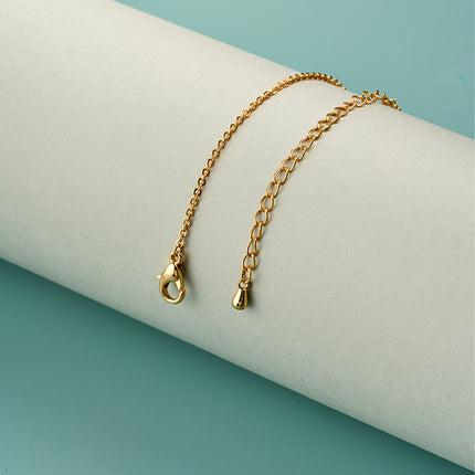 Collar Con Aro Clásico De Circonita Oro 18K, Elegante Y Versátil