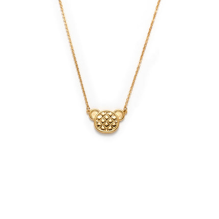 Collar De Moda Con Colgante De Osito Estilo INS, Cobre Chapado En Oro 18K