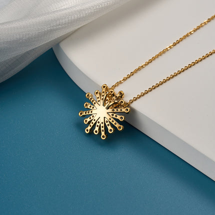 Collar De Sol Con Perla Sintética Chapando En Oro 18K, Brillo y Elegancia