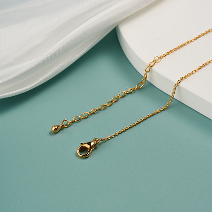 Collar De Cobre 18K Con Zirconia Diseño Luna Y Sol Estilo Único
