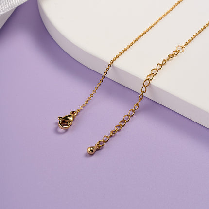 Collar Clásico De Flor De Cuatro Pétalos, Cobre Con Baño De Oro 18K