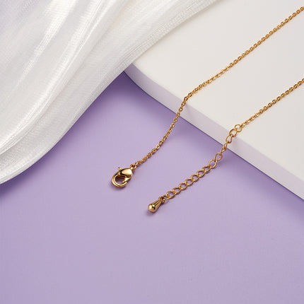 Collar De Oro 18K Con Dije De Chica Con Globos Multicolores, Estilo Divertido