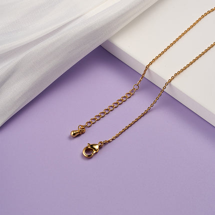 Collar De Cobre 18K Con Dije De Corazones De Colores, Romántico y Moderno