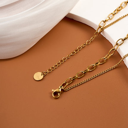 Collar De Doble Capa Con Ojo De Demonio Y Turquesa Acero De Titanio