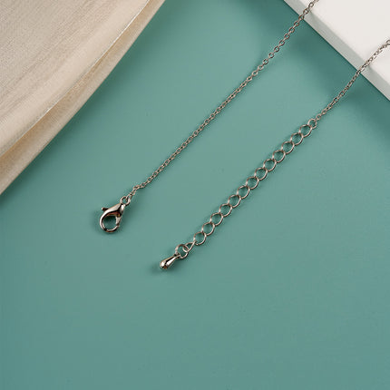 Collar Cobre De Doble Capa Con Círculo Y Cubo De Circonita, Estilo Moderno