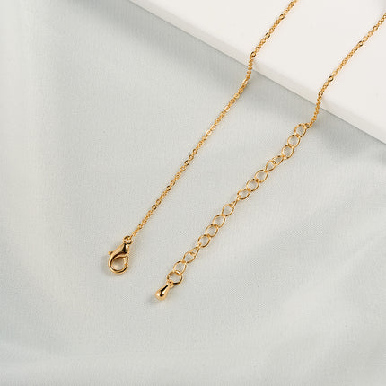 Collar De Doble Capa Con Colgante H Con Circonitas, 14K Oro Y Cobre