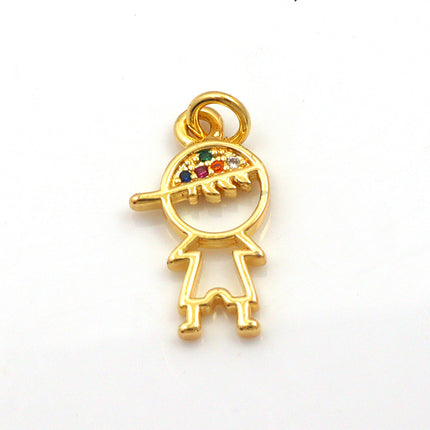 5PCS Set Colgantes De Cobre Diseños Elegantes De Figuras Humanas